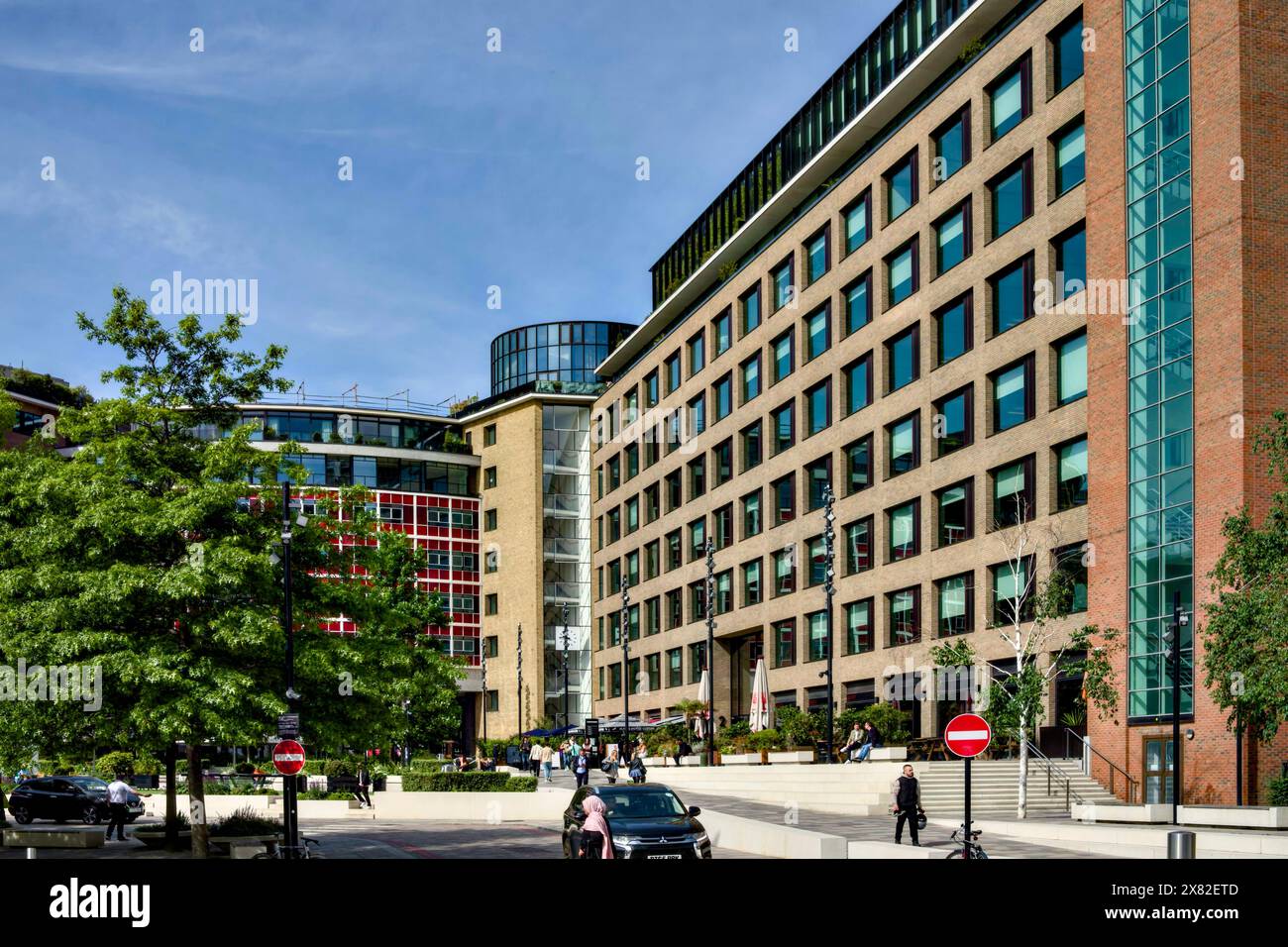Television Centre White City, ehemaliger Hauptsitz der BBC, Wood Lane, Borough of Hammersmith & Fulham, London, England, Großbritannien Stockfoto