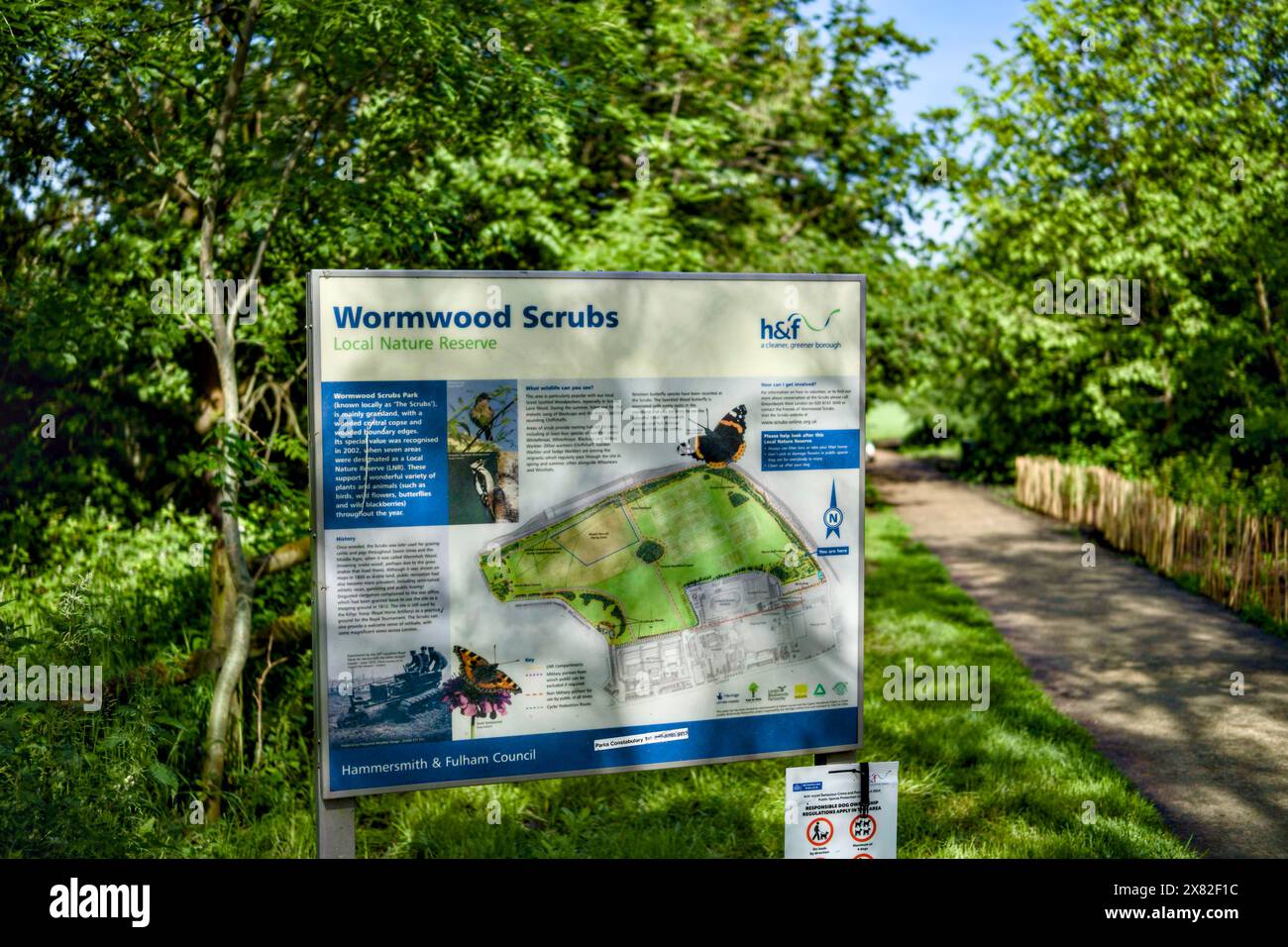 Wormwood Scrubs Local Nature Reserve, Borough of Hammersmith & Fulham, London, England, Großbritannien Stockfoto