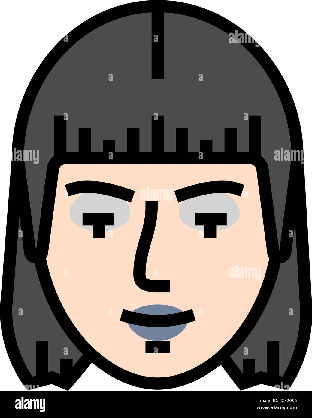 Helle Make-up Gothic Subkultur Farbe Symbol Vektor Illustration Stock Vektor