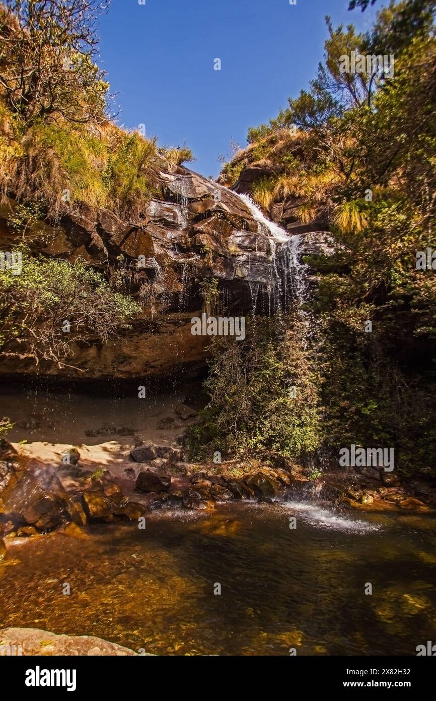 Doreen Falls Drakensberg Südafrika 15787 Stockfoto