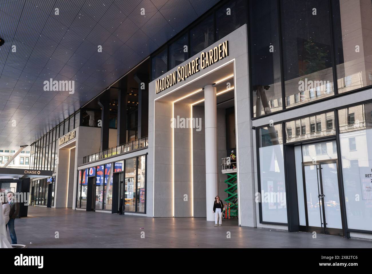 Manhattan, New York NY - Eingang zum Madison Square Garden Stockfoto