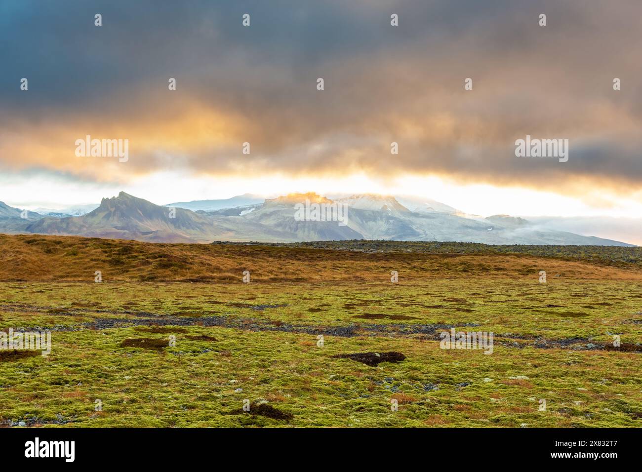 Fantastische Landschaft der Snaefellsness Halbinsel, Island Stockfoto