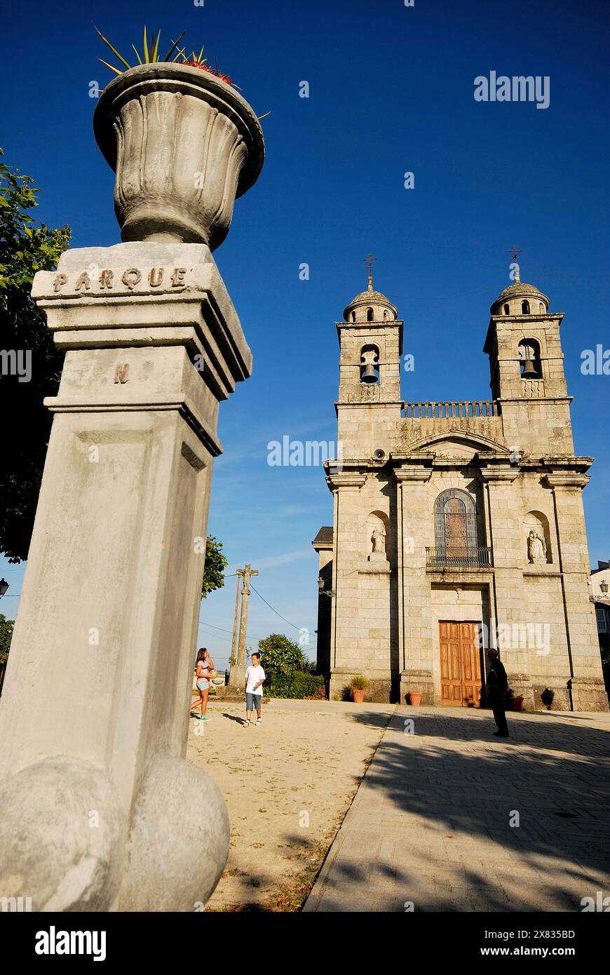 Kirche von Los Remedios, Castro Caldelas, Ourense, Spanien Stockfoto