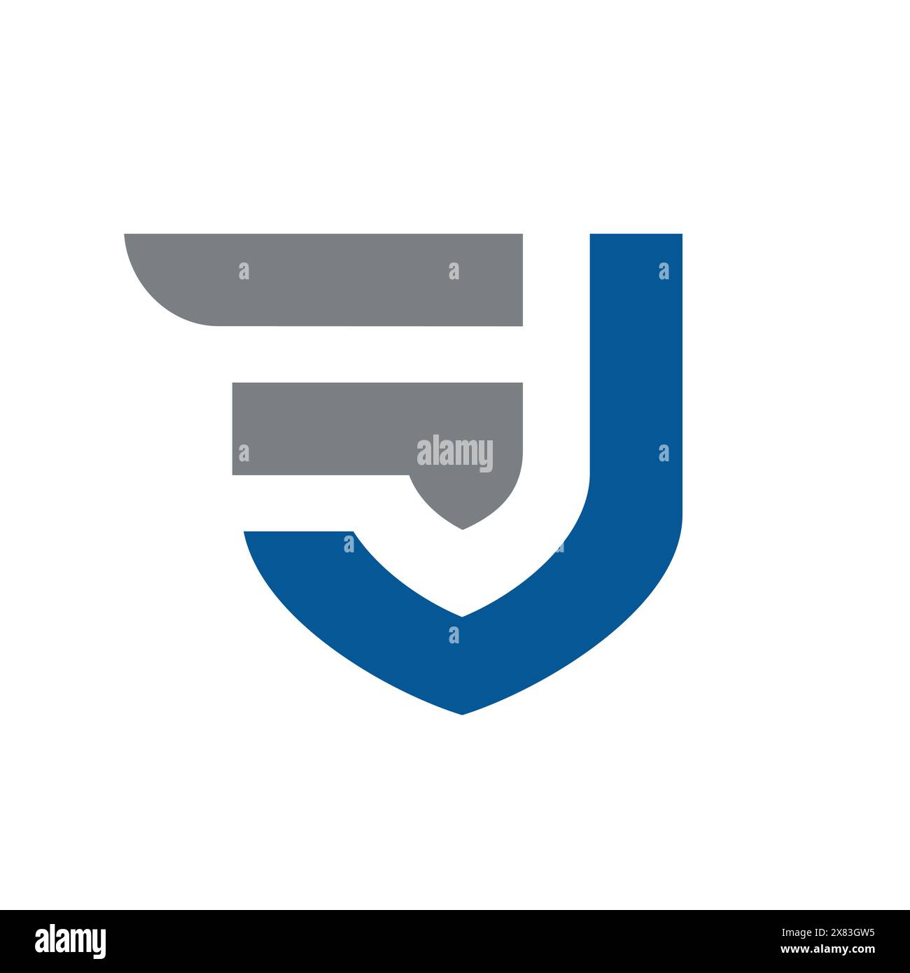 Anfangsbuchstaben FJ oder JF, Vektor-Logo-Design Stock Vektor