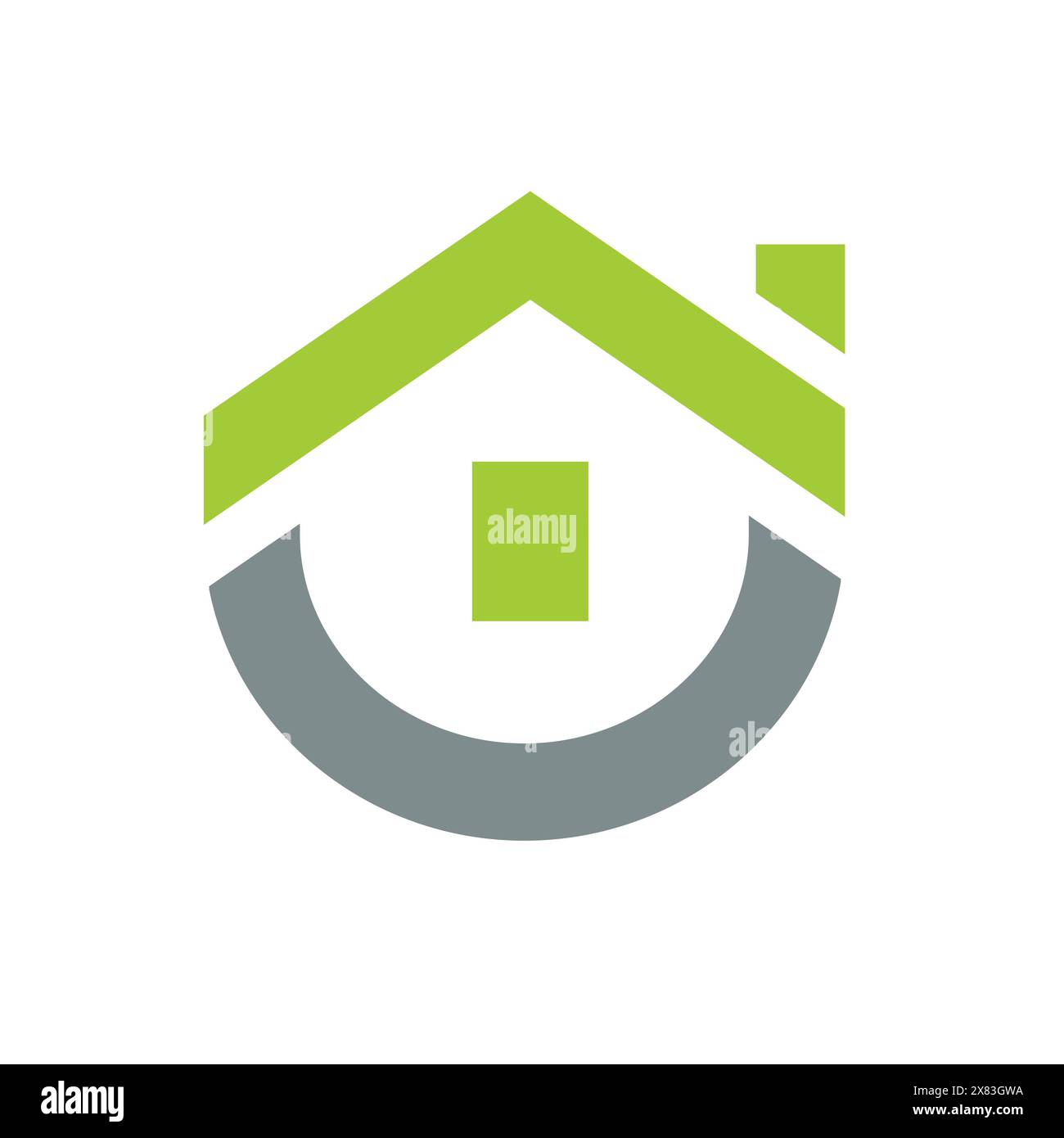 Nettes Haus Logo Design, Vektor-Illustration Stock Vektor
