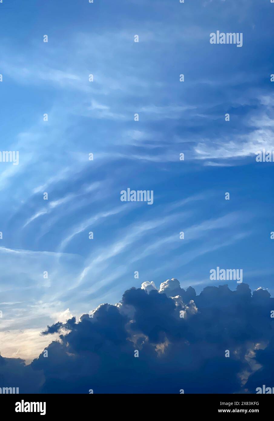 Dramatische Wolken bei Sonnenuntergang in Vero Beach, Florida, USA Stockfoto