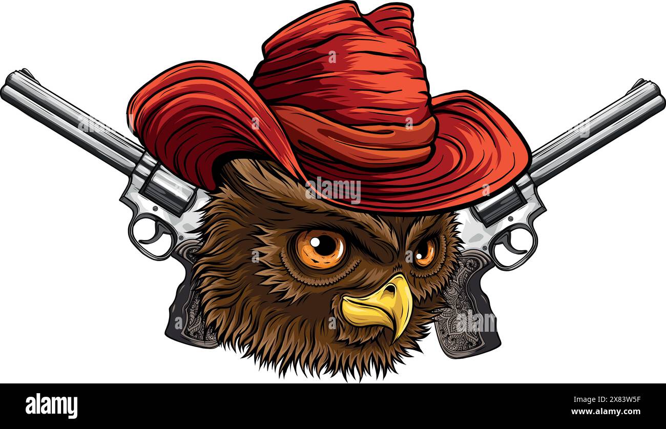 Süßes Cartoon-Eulenkopf-Vektordesign Stock Vektor