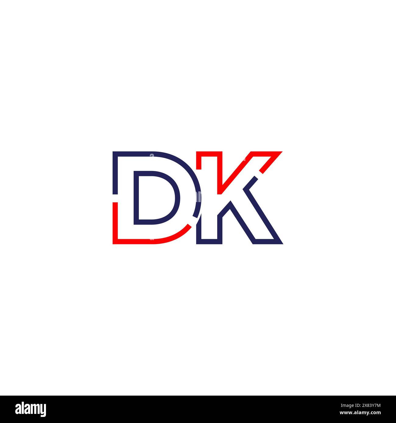 Design mit DK TECH Logo Stock Vektor