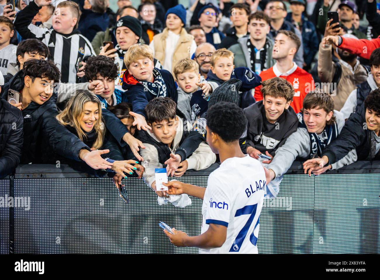 Globale Fußballwoche: Tottenham Hotspur vs Newcastle United Stockfoto