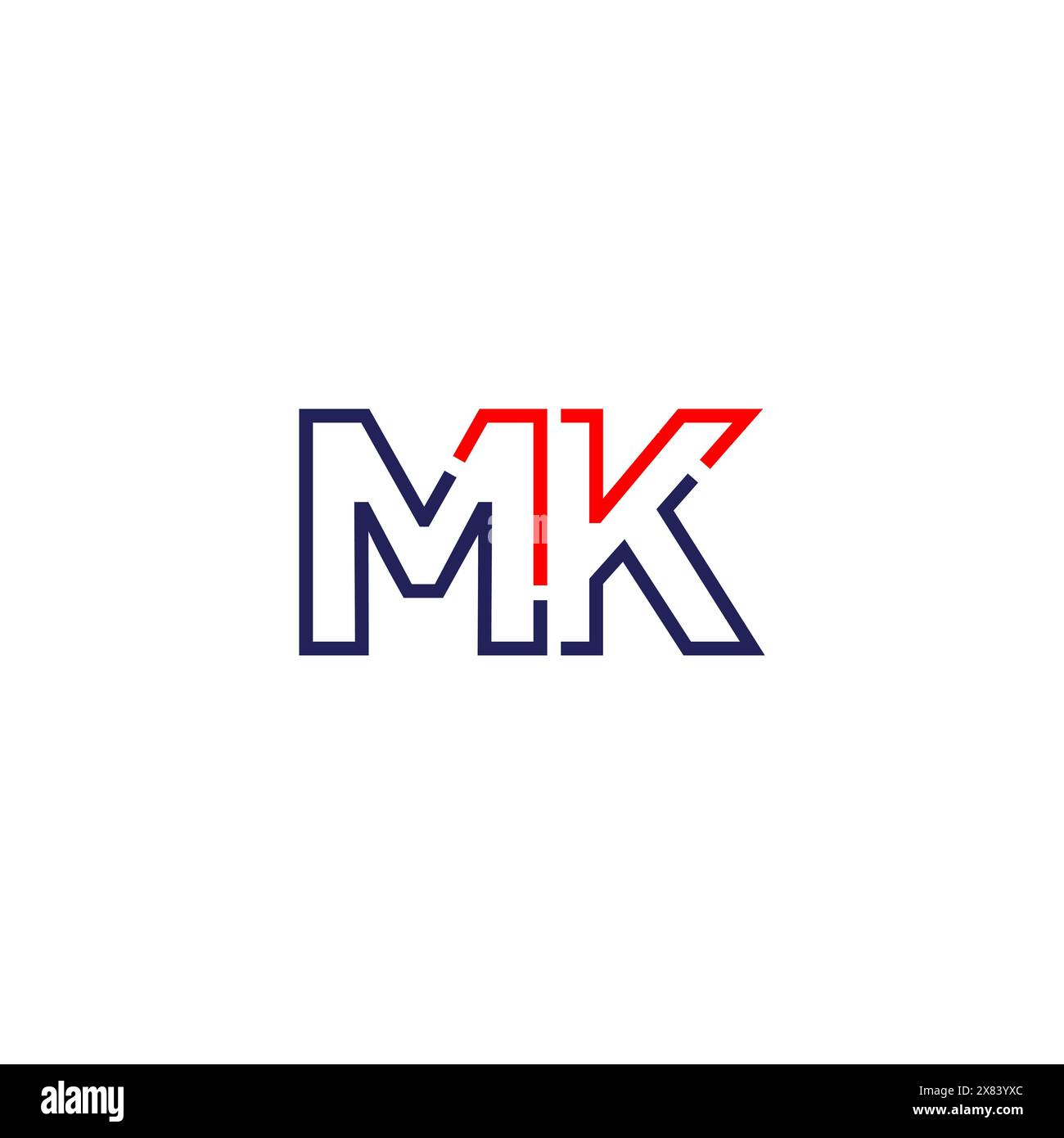 Design mit MK TECH Logo Stock Vektor
