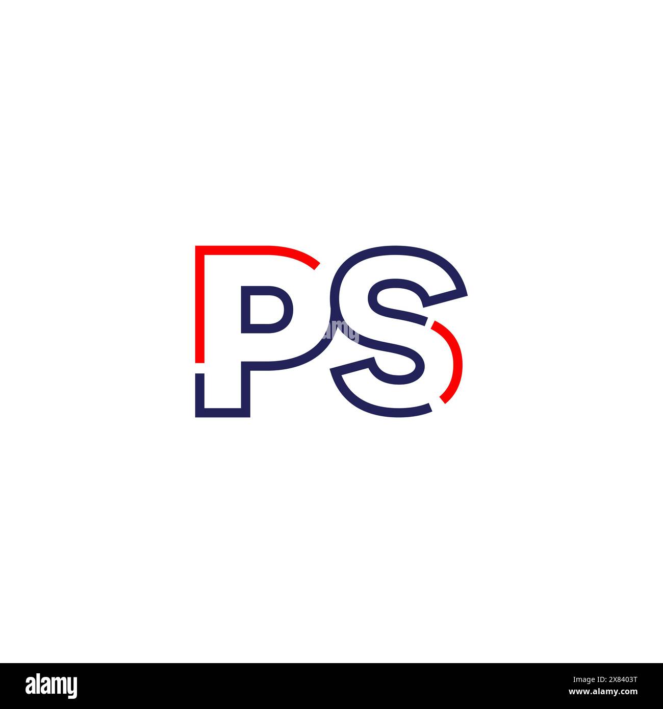 Design des PS TECH-Logos Stock Vektor