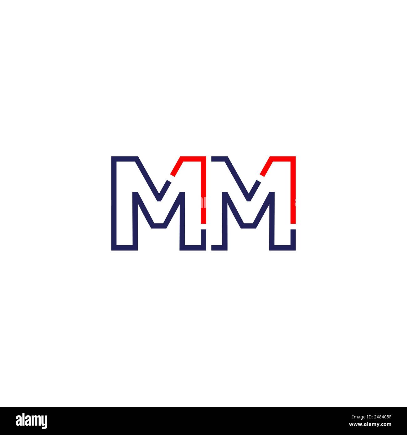 Design mit dem MM TECH Logo Stock Vektor