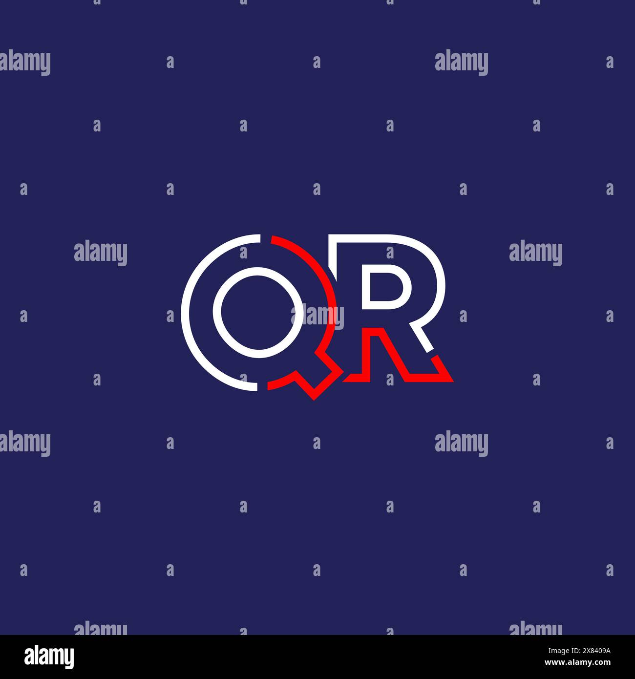 QR TECH Logo-Konzept Stock Vektor