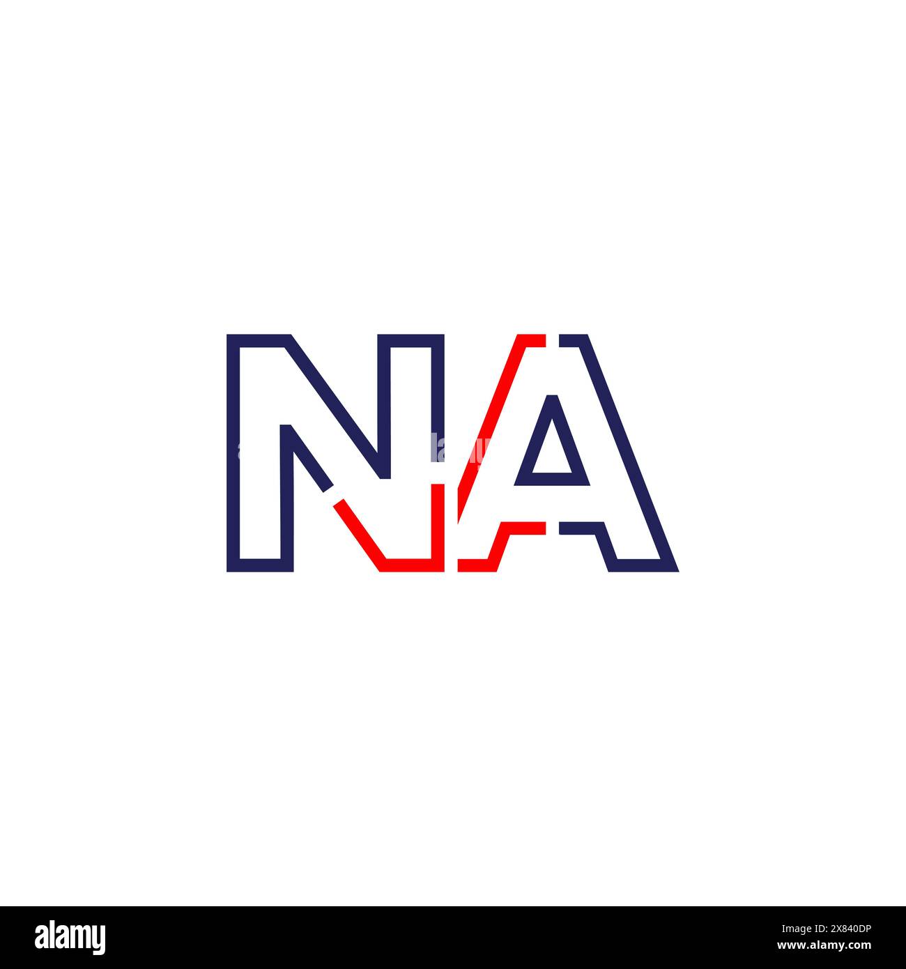 Design mit dem NA TECH Logo Stock Vektor