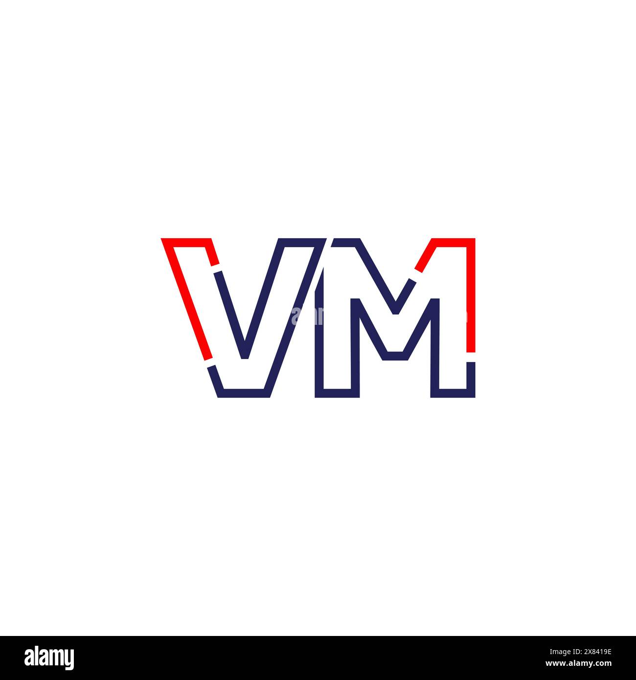 Design des VM TECH Logos Stock Vektor