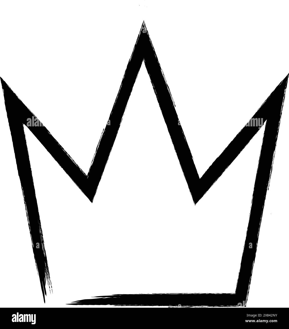 Kronenelement mit strukturierter Grounge-Illustration Stock Vektor