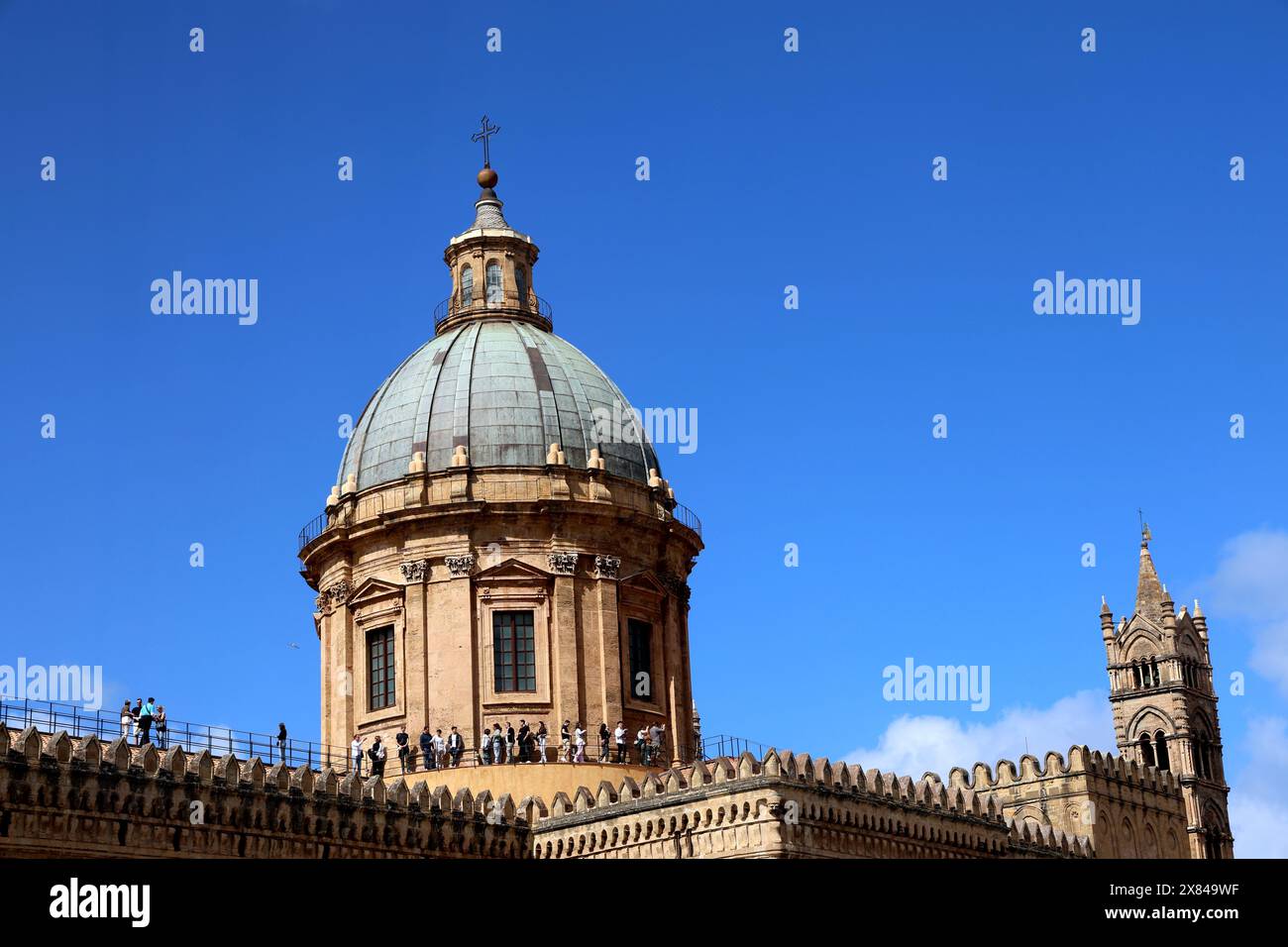 Außenansicht der Kathedrale von Palermo in Sizilien Italien Stockfoto