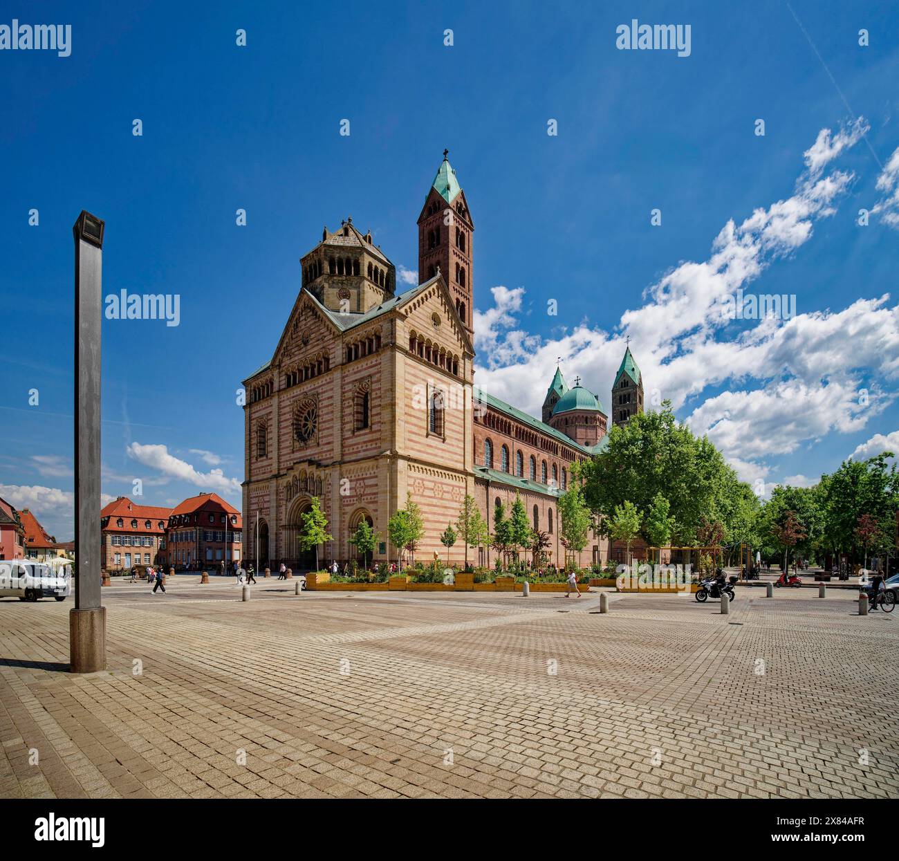 Kaiserdom, Westwerk des Speyerer Doms, Speyer, Rheinland-Pfalz, Deutschland Stockfoto