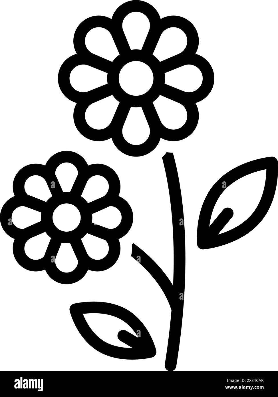 Symbol für Blumen, Blüte Stock Vektor