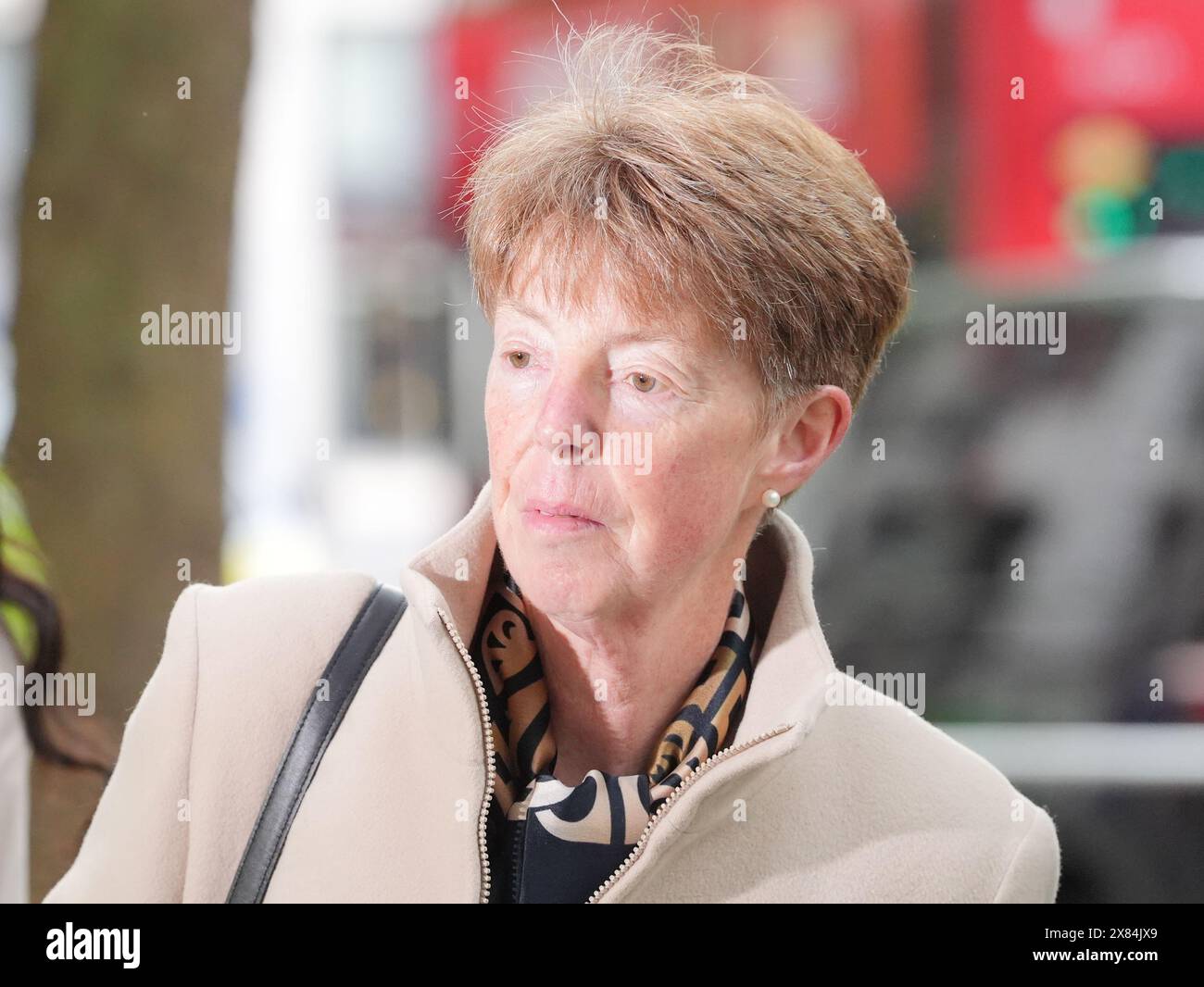 Die ehemalige Postführerin Paula Vennells kommt, um ihren zweiten Tag der Beweiserklärung der Post Office Horizon IT im Aldwych House, Zentrum von London, zu übergeben. Bilddatum: Donnerstag, 23. Mai 2024. Stockfoto