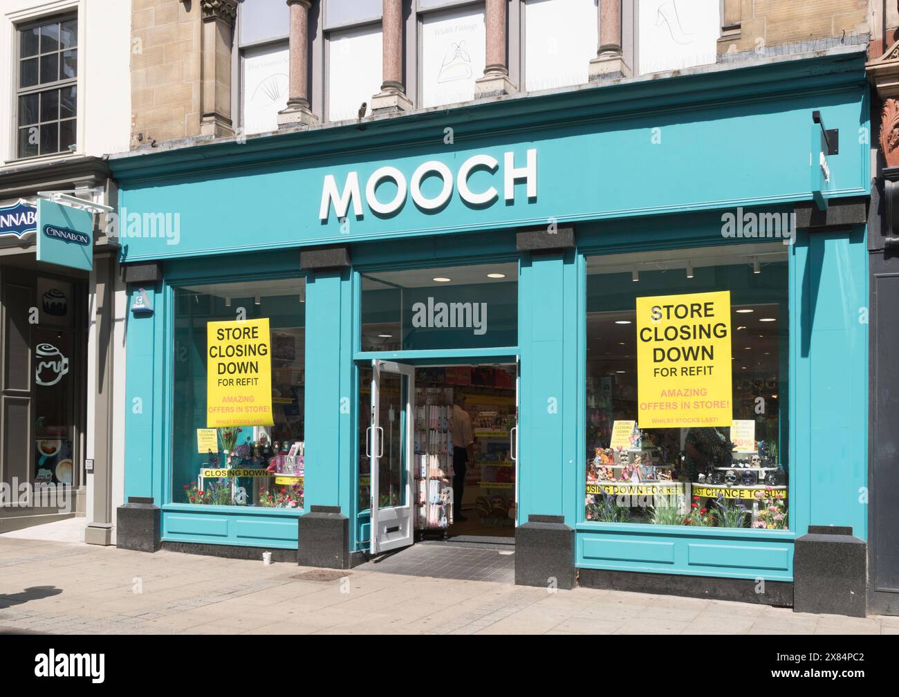 Mooch Store Front, Leeds Stadtzentrum, West Yorkshire, England, Großbritannien Stockfoto