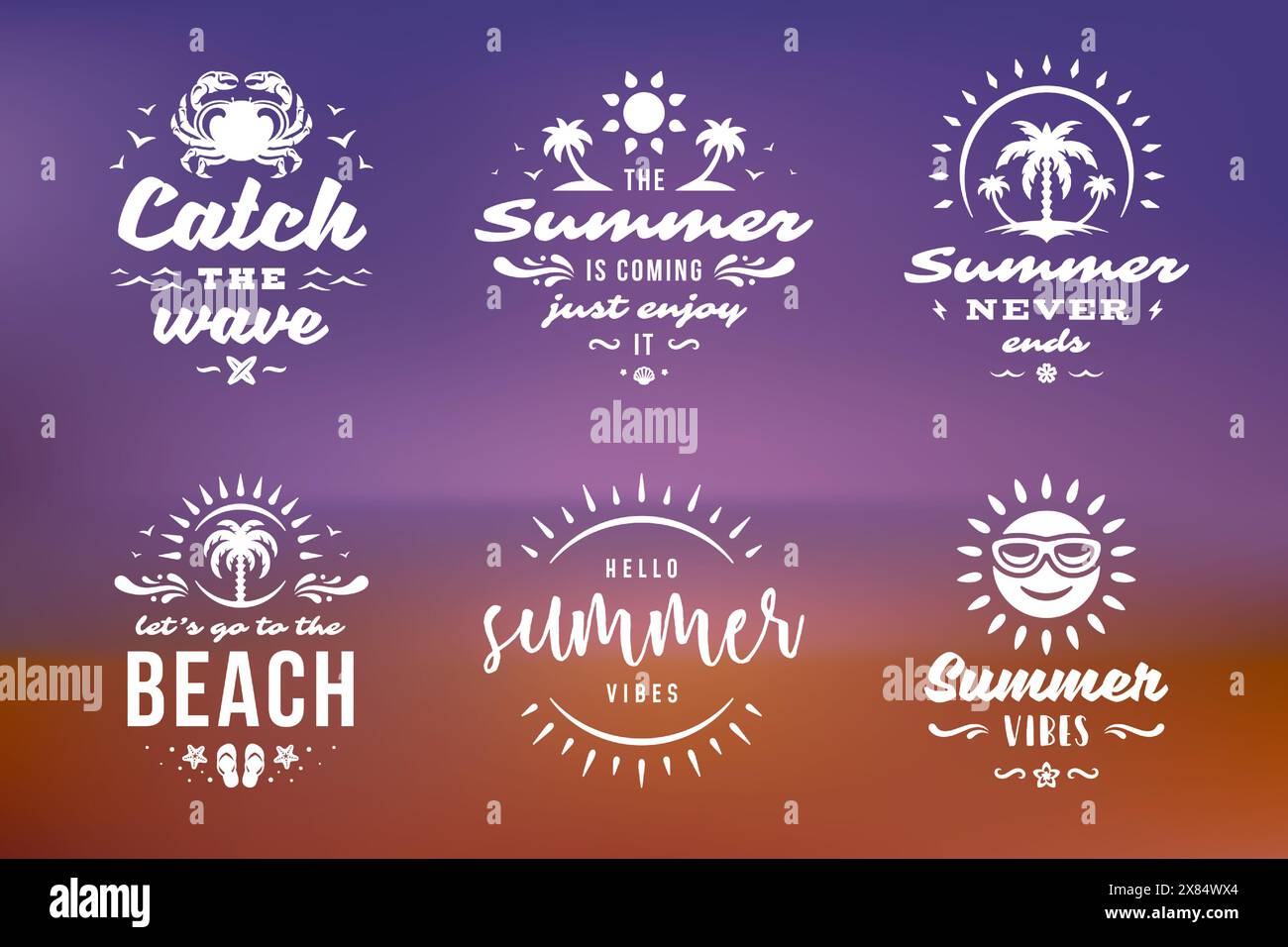 Im Sommerurlaub Typografie inspirierende Zitate oder Sprüche Design für T-Shirts, Tassen, Grußkarten, Fotoüberzüge, Dekordrucke und Postervektor i Stock Vektor