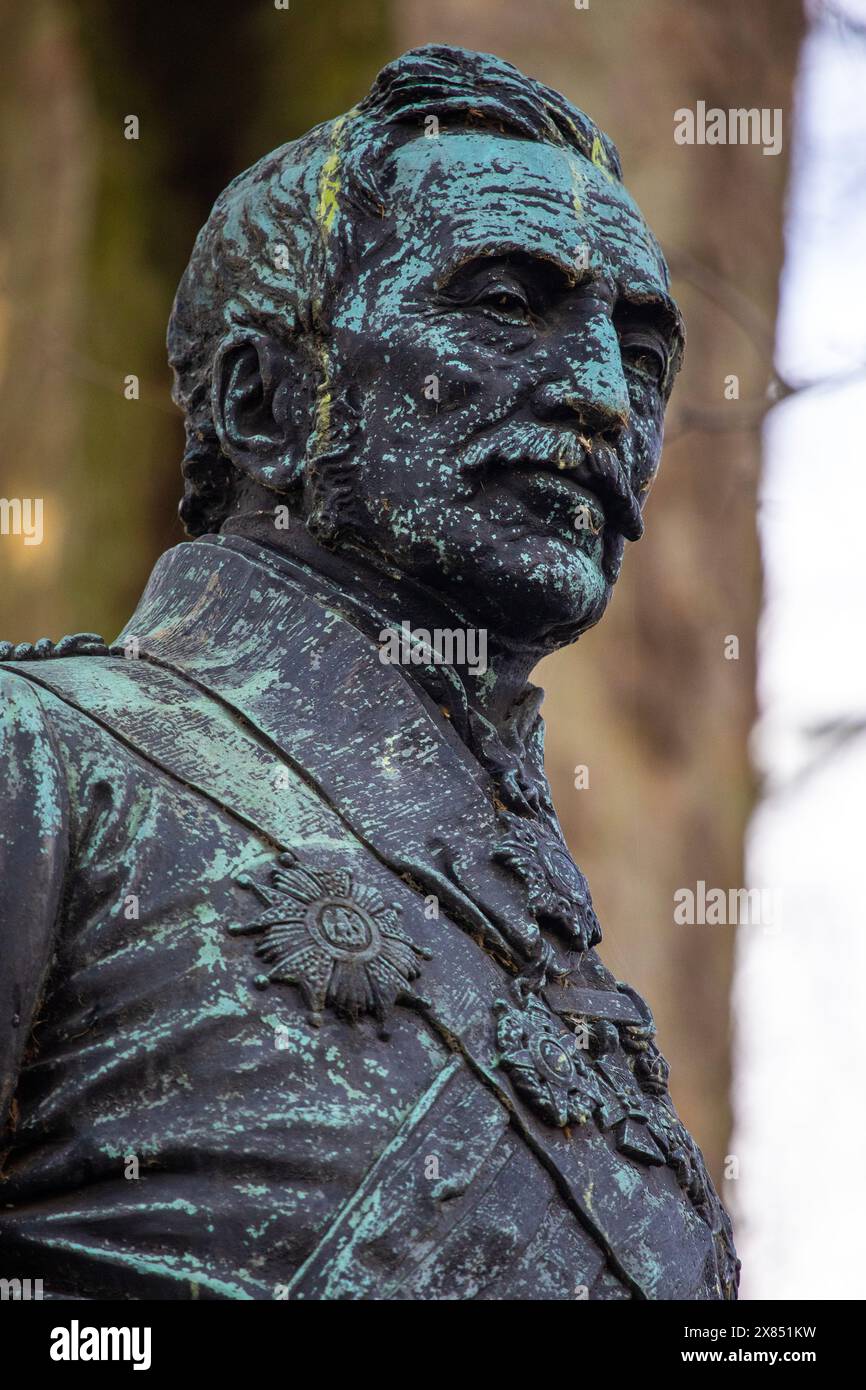 London, Großbritannien - 19. Februar 2024: Statue des Feldmarschalls John Fox Burgoyne, am Waterloo Place in London, Großbritannien. Stockfoto