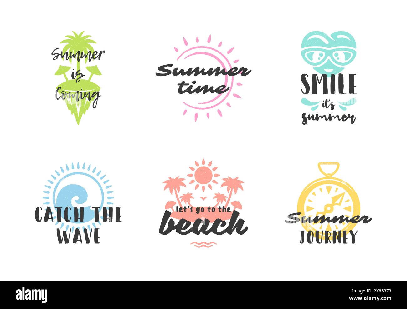 Im Sommerurlaub Typografie inspirierende Zitate oder Sprüche Design für T-Shirts, Tassen, Grußkarten, Fotoüberzüge, Dekordrucke und Postervektor i Stock Vektor