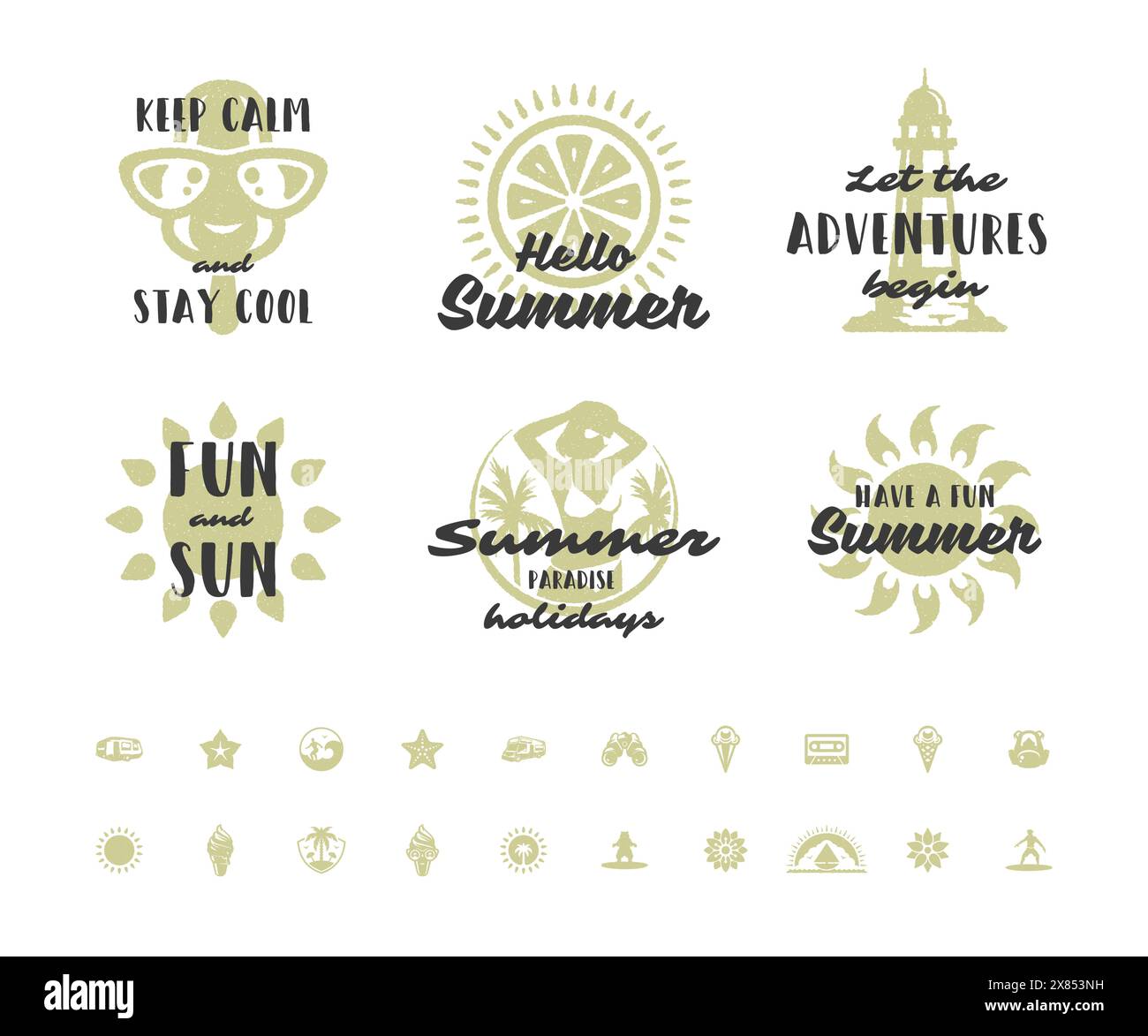 Im Sommerurlaub Typografie inspirierende Zitate oder Sprüche Design für T-Shirts, Tassen, Grußkarten, Fotoüberzüge, Dekordrucke und Postervektor i Stock Vektor