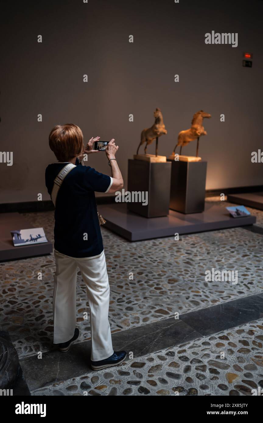 Das Pablo Gargallo Museum öffnet seine Pforten während des Internationalen Museumstages in Saragossa, Spanien, kostenlos Stockfoto