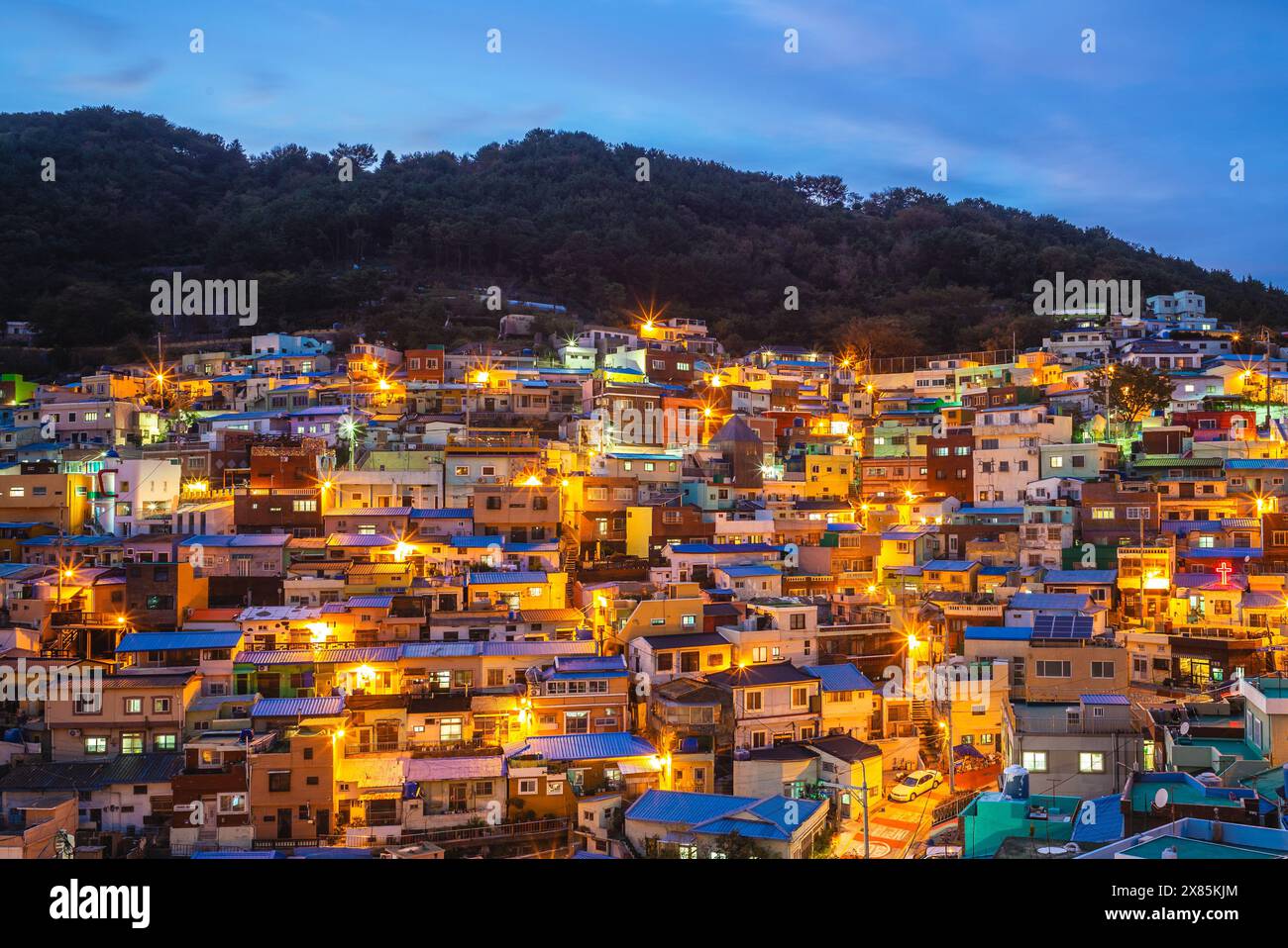Berühmte Attraktion Gamcheon Culture Village in Busan, Südkorea Stockfoto