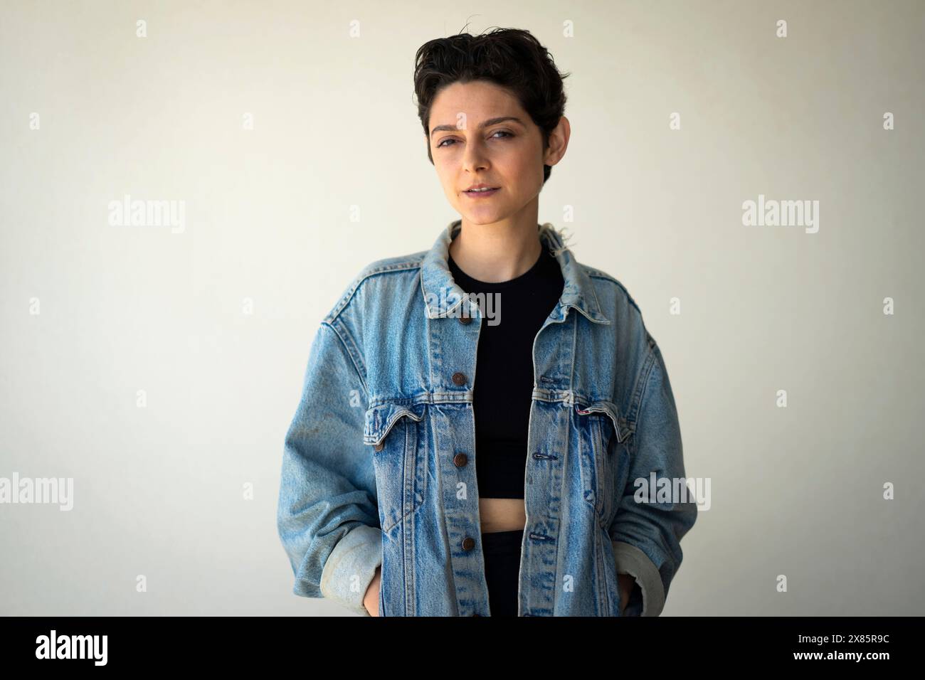 Ariella Mastroianni poses for portrait photographs for the film 'Gazer', at the 77th international film festival, Cannes, southern France, Thursday, May 23, 2024. (Photo by Scott A Garfitt/Invision/AP) Stockfoto