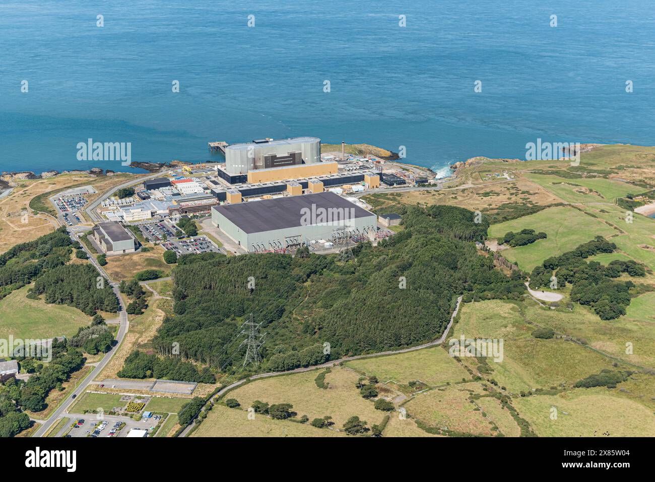 Wylfa-Kraftwerk Anglesey (Ynys Mon) Nordwales Standort für den neuen Rolls Royce-Kernreaktor: Phillip Roberts Stockfoto