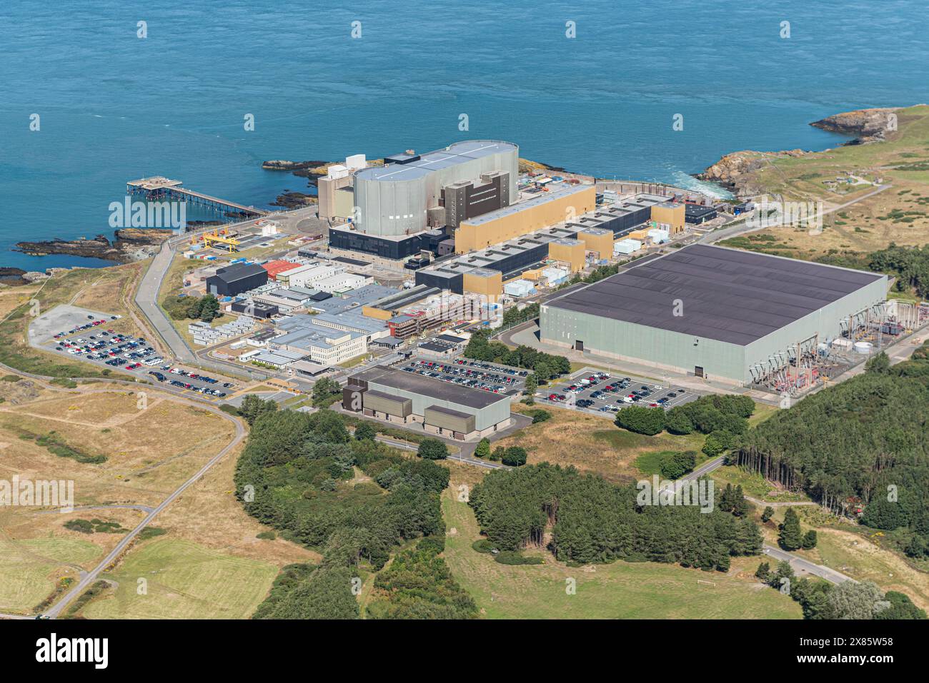 Wylfa-Kraftwerk Anglesey (Ynys Mon) Nordwales Standort für den neuen Rolls Royce-Kernreaktor: Phillip Roberts Stockfoto