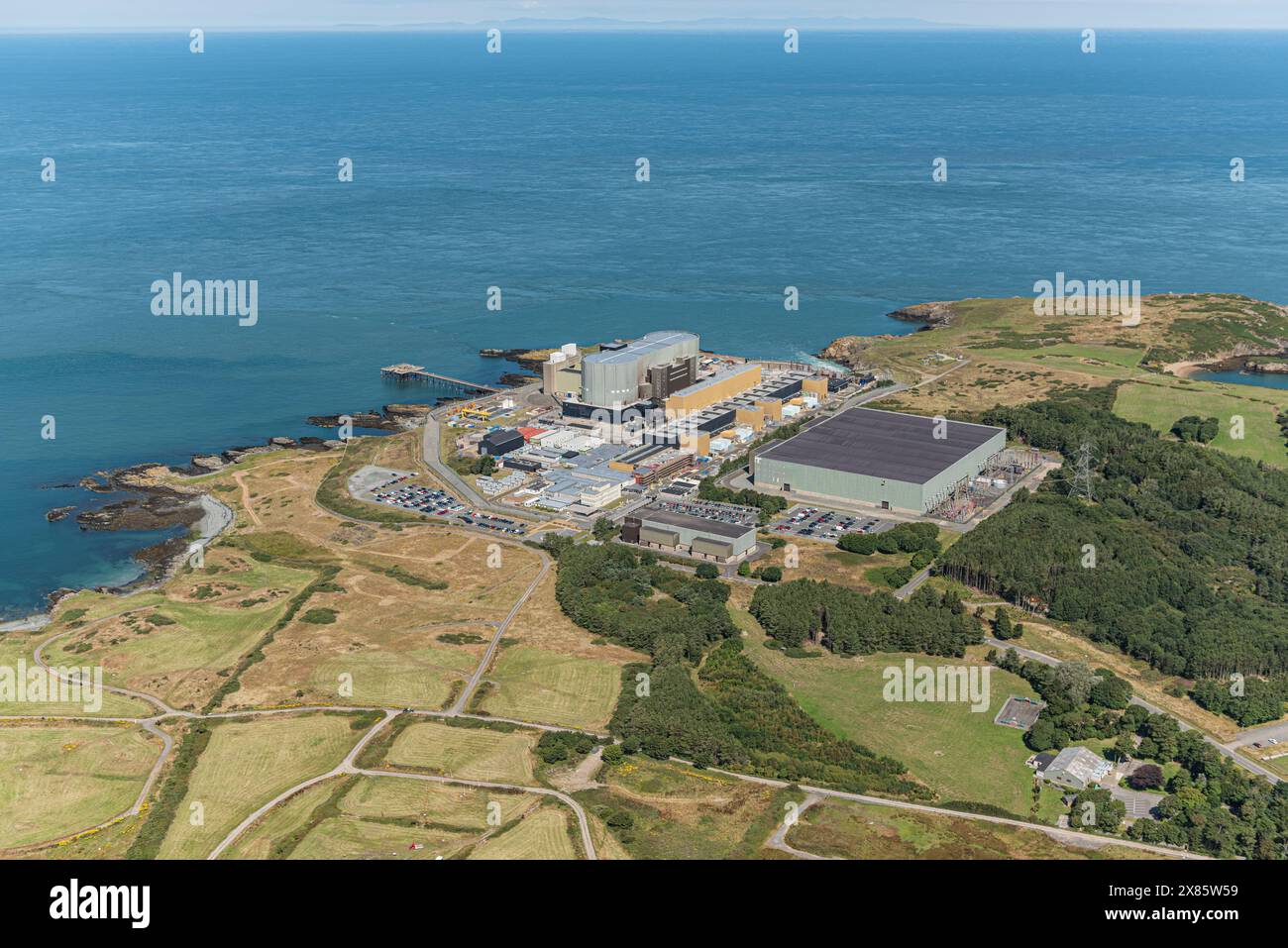 Wylfa-Kraftwerk Anglesey (Ynys Mon) Nordwales Standort für den neuen Rolls Royce-Kernreaktor: Phillip Roberts Stockfoto