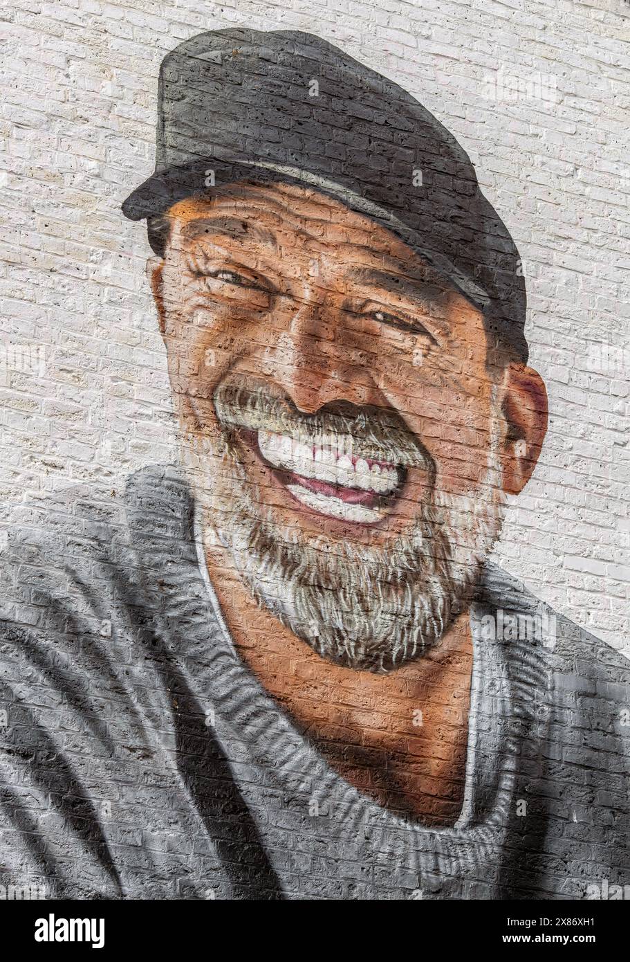 LIVERPOOL, ENGLAND - 19. MAI. 2024 : Fototapete des Managers Jurgen Klopp Stockfoto