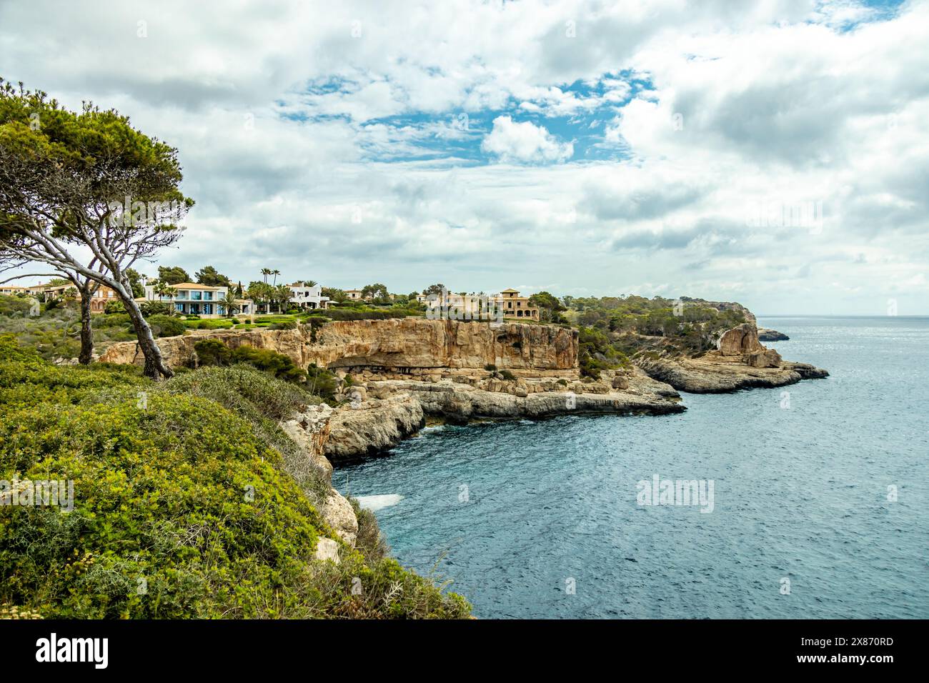 Spontaner kurzer Besuch im Südosten der Baleareninsel Mallorca in der Festung es Fonti in der Nähe von Cala d'Or - Spanien Stockfoto