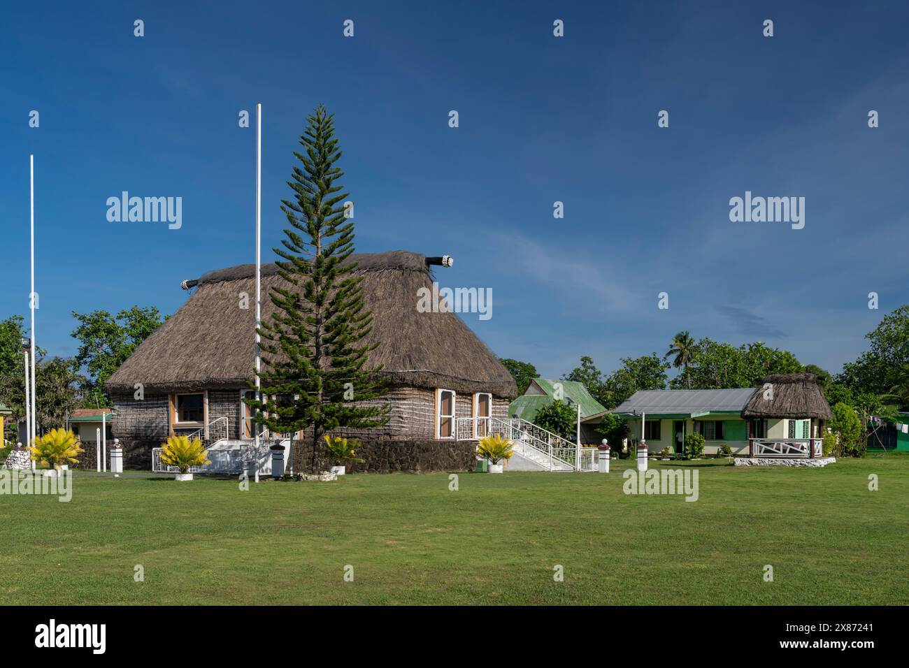 Ein fidschianisches Dorf in Lautoka, Fidschi, Südpazifik. Stockfoto