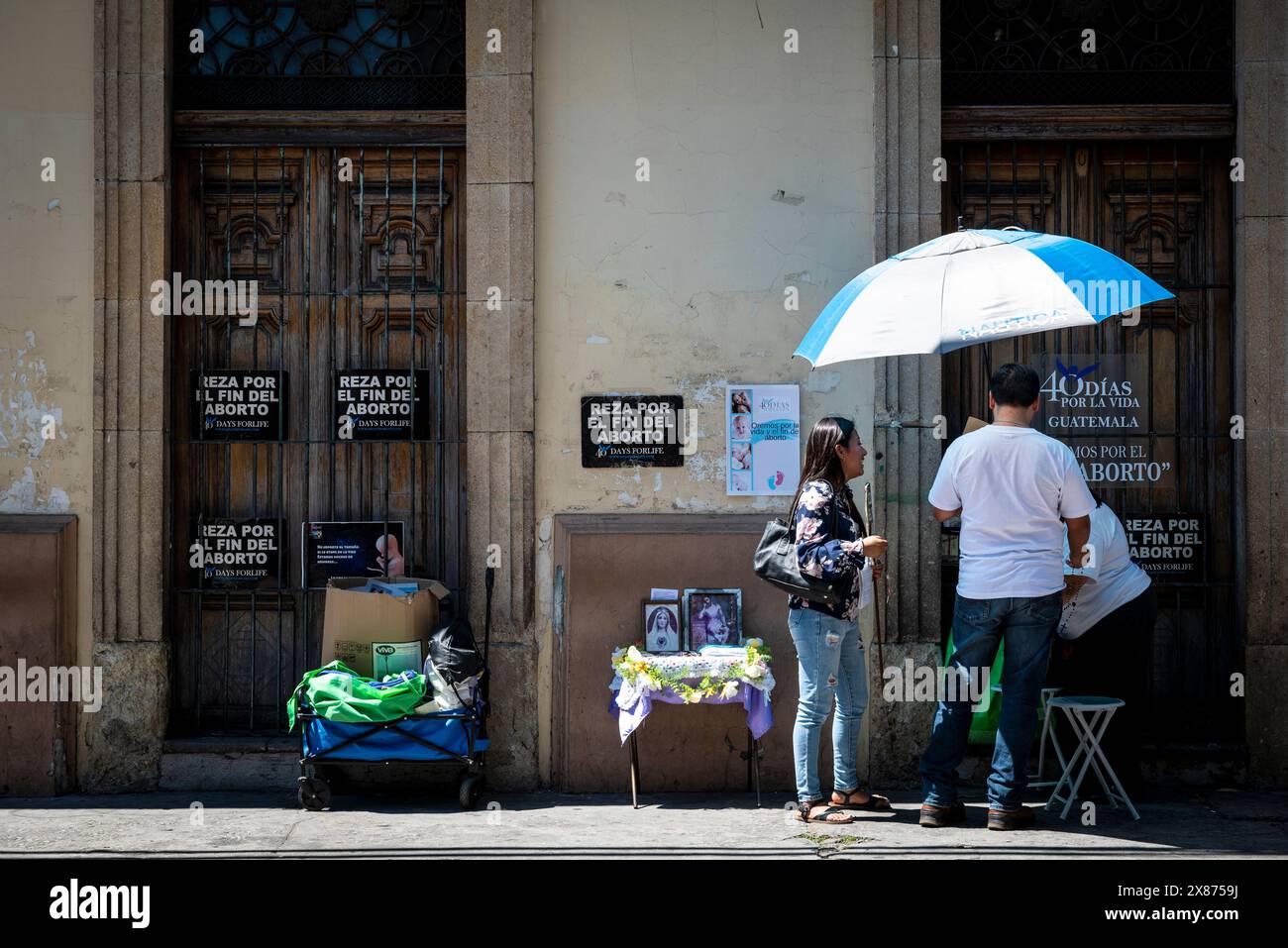 Anti-Abtreibung Kampagne, Guatemala City, Guatemala Stockfoto