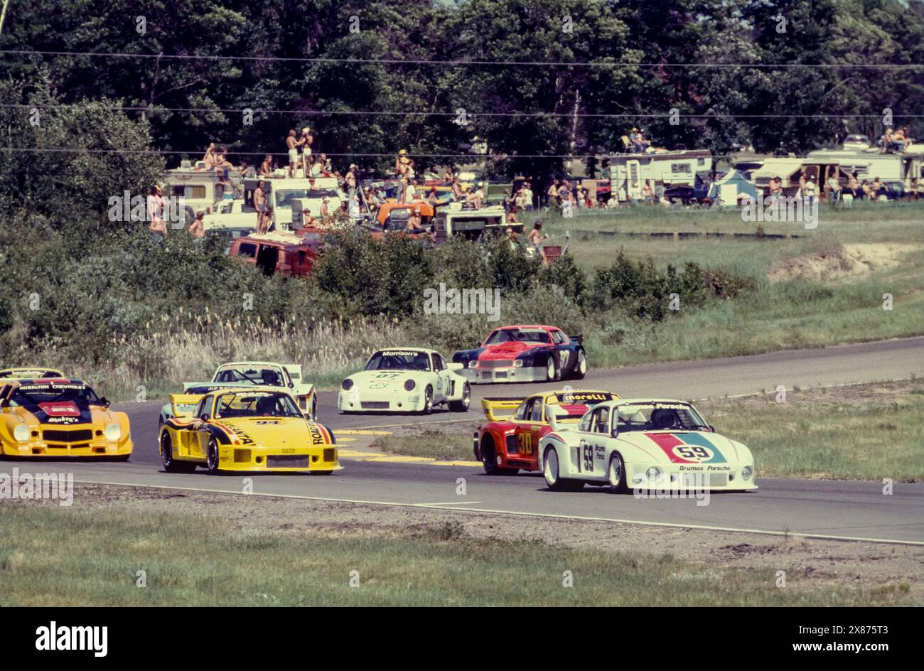 Peter Greggs Porsche 935 auf dem Weg zum siegreichen IMSA-Rennen auf dem Brainerd International Speedway in Brainerd, MN, 18. Juni 1978 Stockfoto