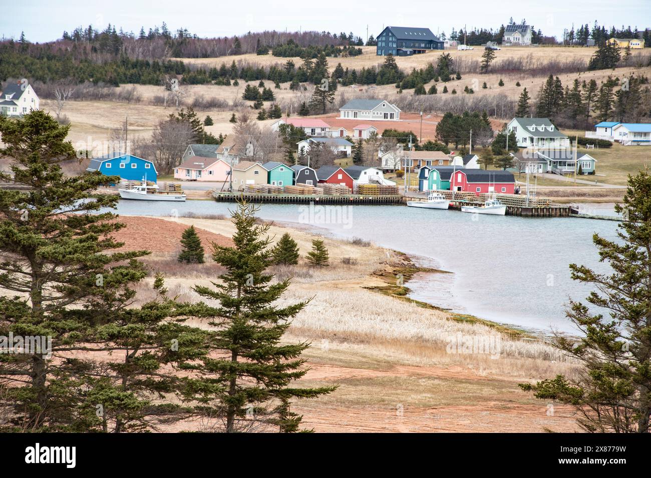 French River ab Hostetter's View Scape in Park Corner, Prince Edward Island, Kanada Stockfoto