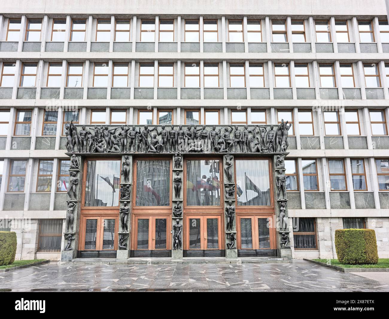 Parlamentsgebäude Der Nationalversammlung, Ljubljana, Slowenien. Stockfoto