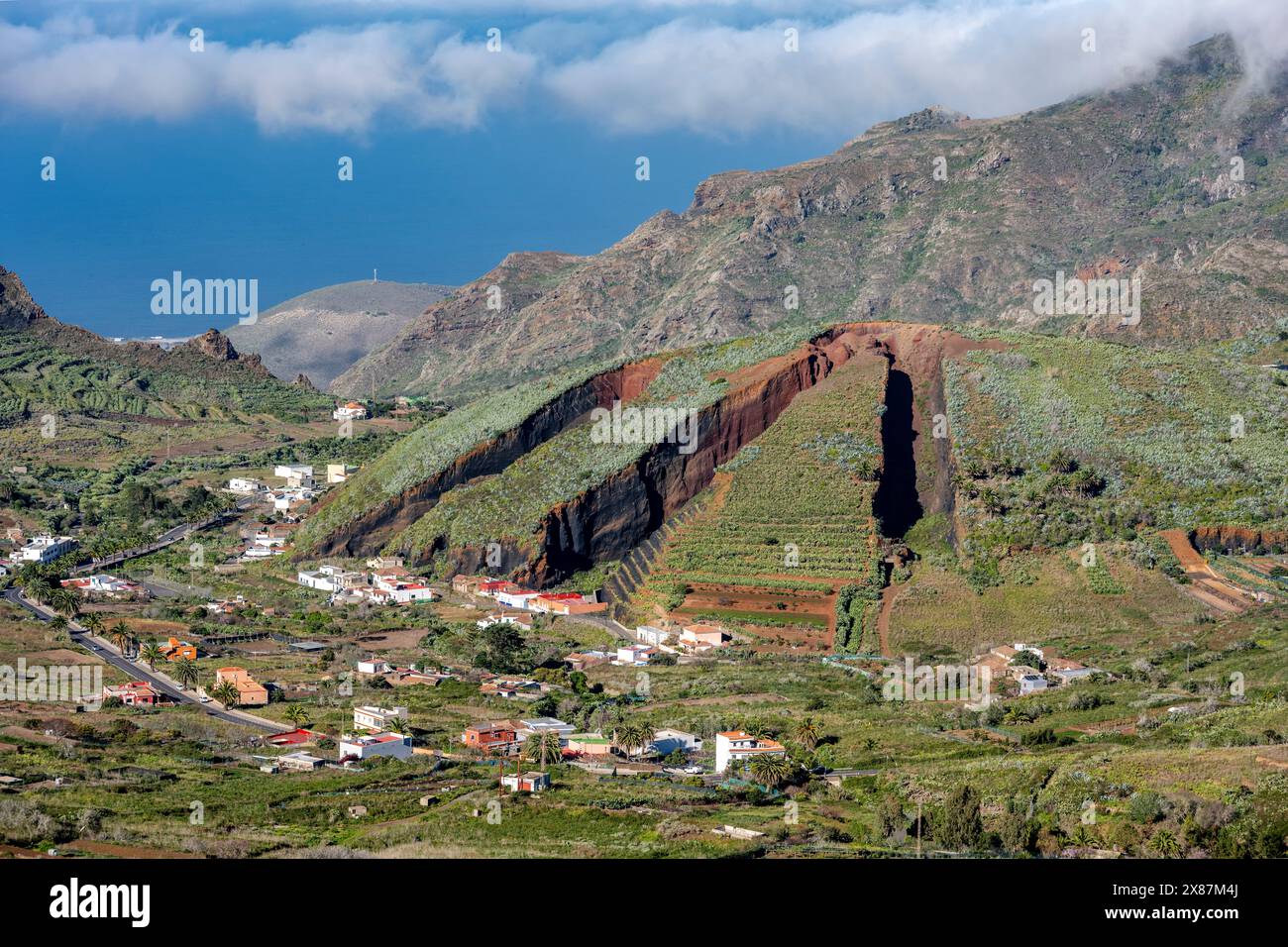 Spanien, Kanarische Inseln, El Palmar, Dorf im Teno-Gebirge Stockfoto