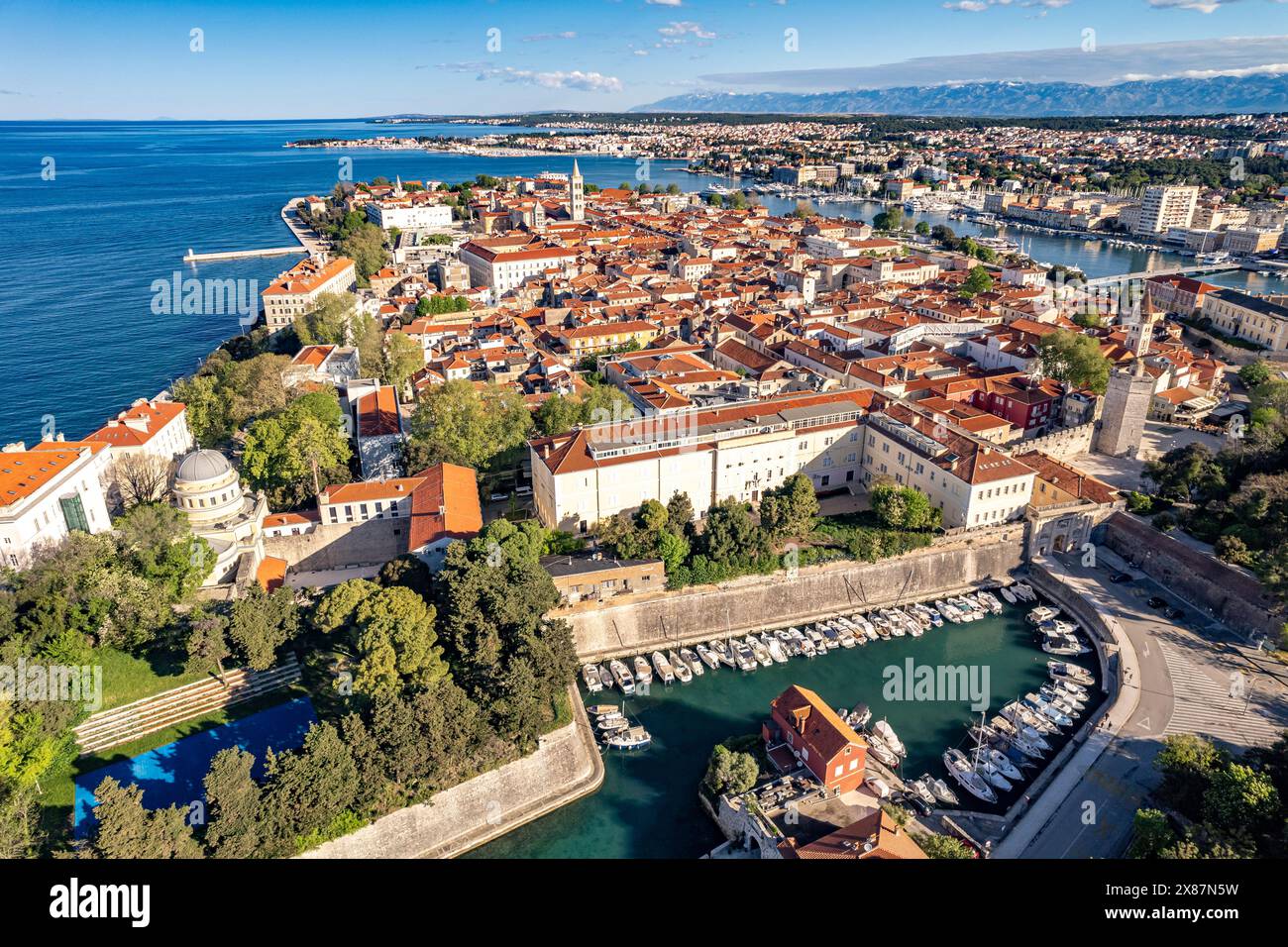 Zadar von oben gesehen, Kroatien, Europa Stockfoto