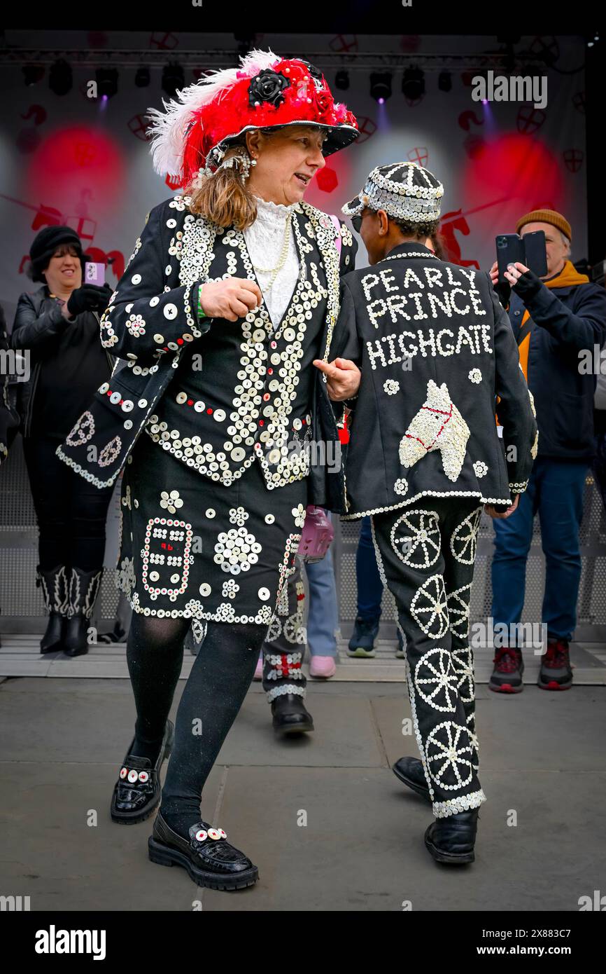 Cockneys, Pearly Queen of Bexley, Pearly Prince of Highgate, St. George ...