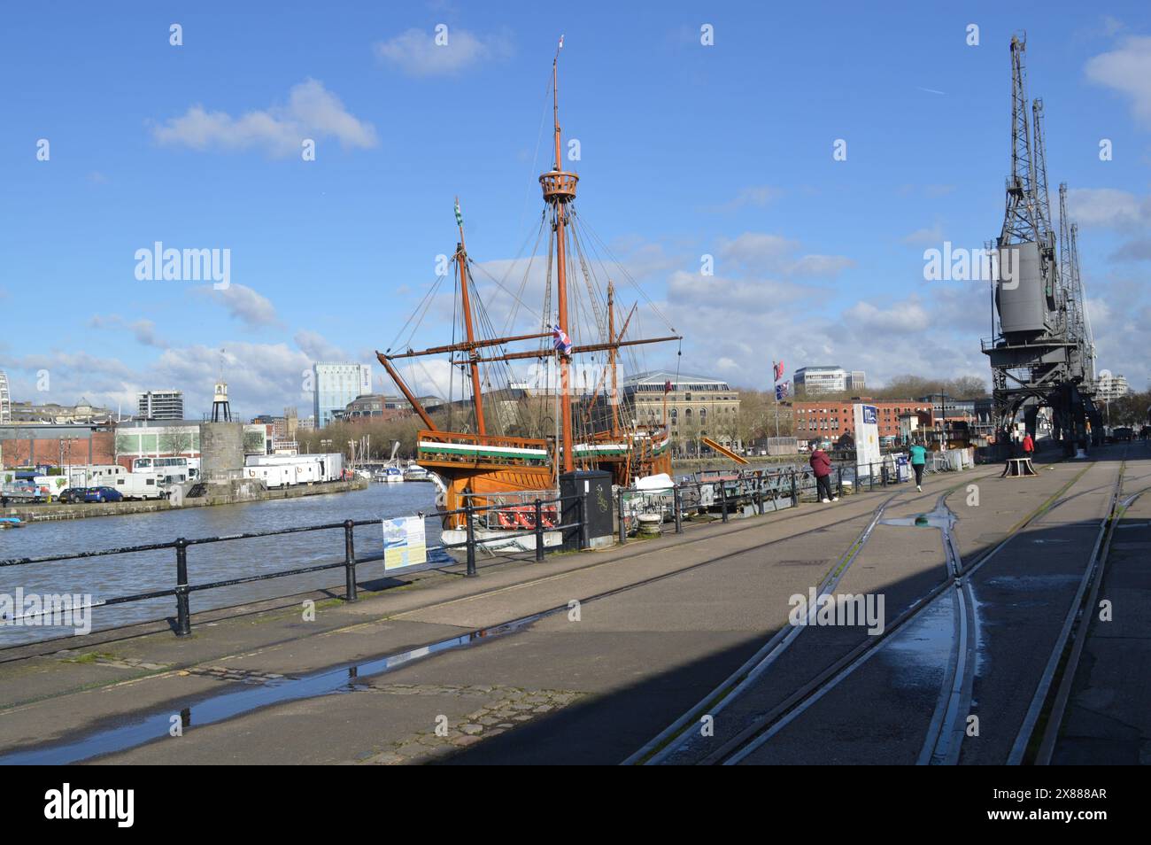 Das Matthew-Segelschiff in Bristol, England, Großbritannien. Februar 2024. Stockfoto