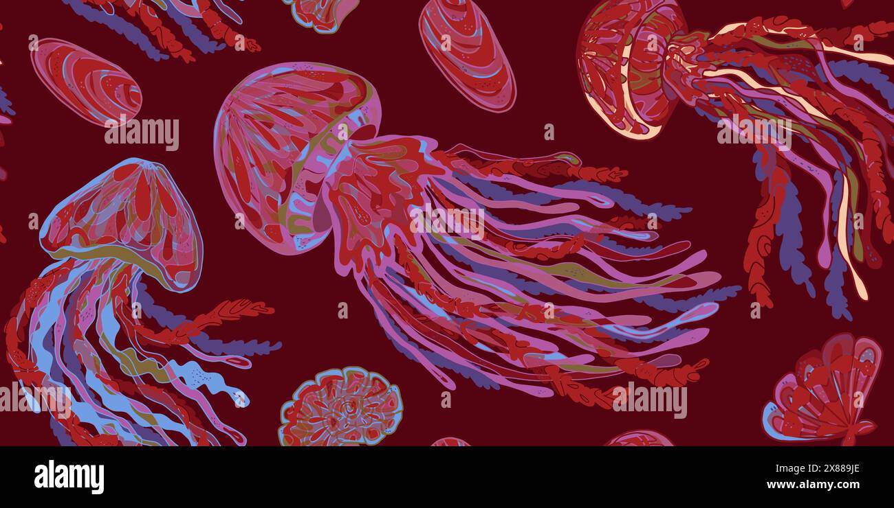 Nahtloses Überlappungsmuster des Vektors Stock Vektor