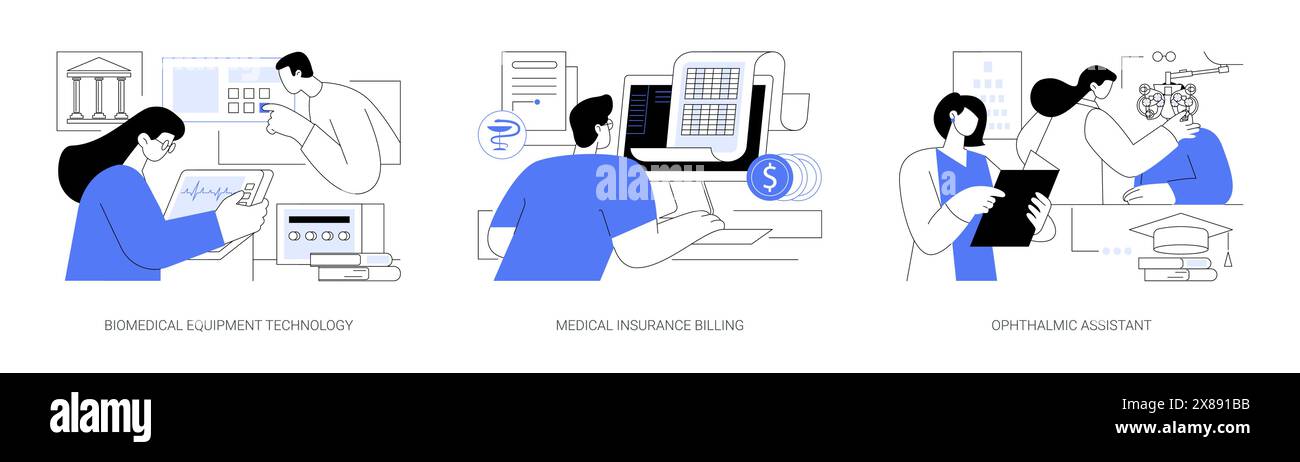 Befähigungszertifikate isolierte Cartoon-Vektor-Illustrationen se Stock Vektor