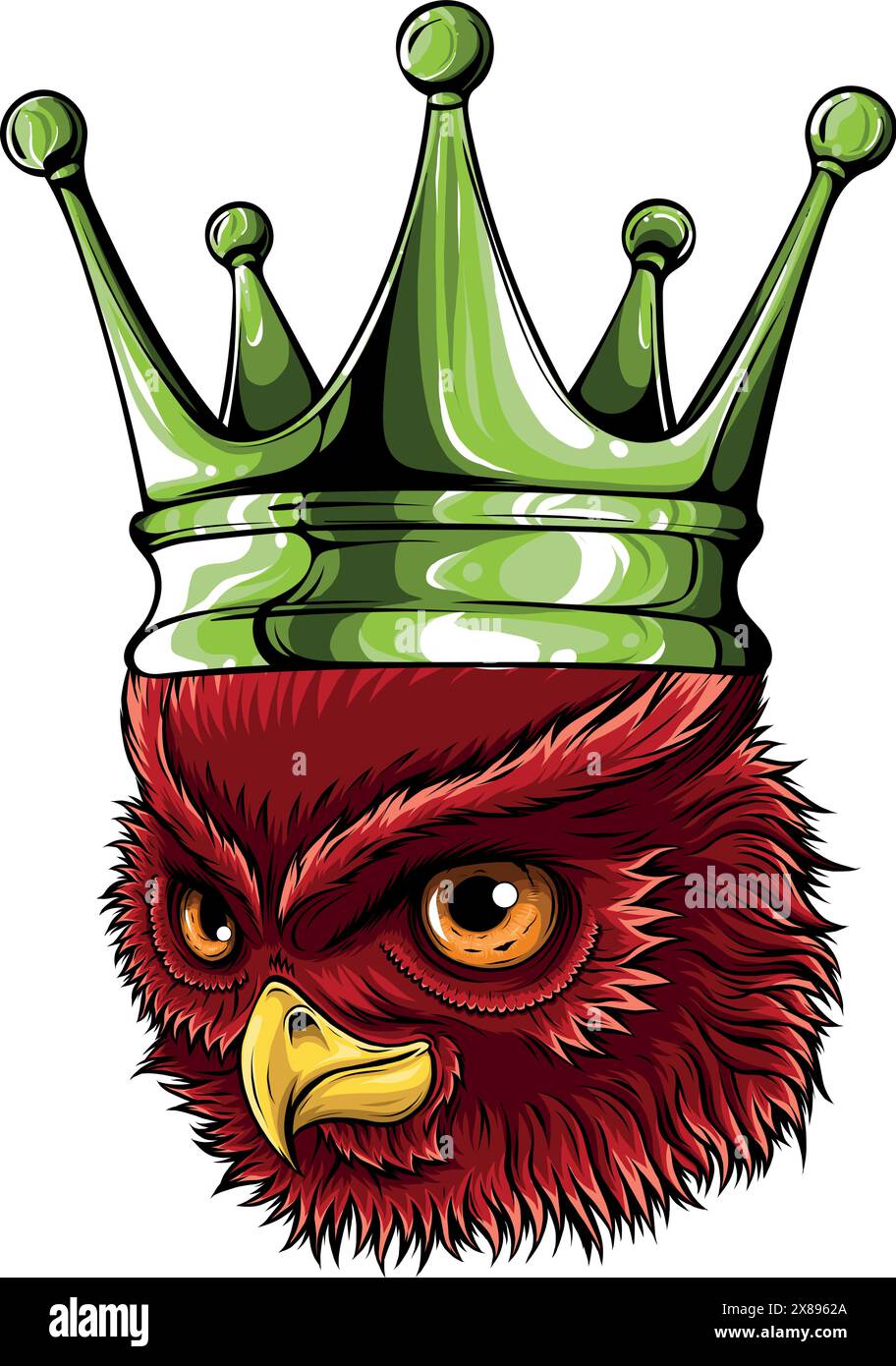 Süßes Cartoon-Eulenkopf-Vektordesign Stock Vektor