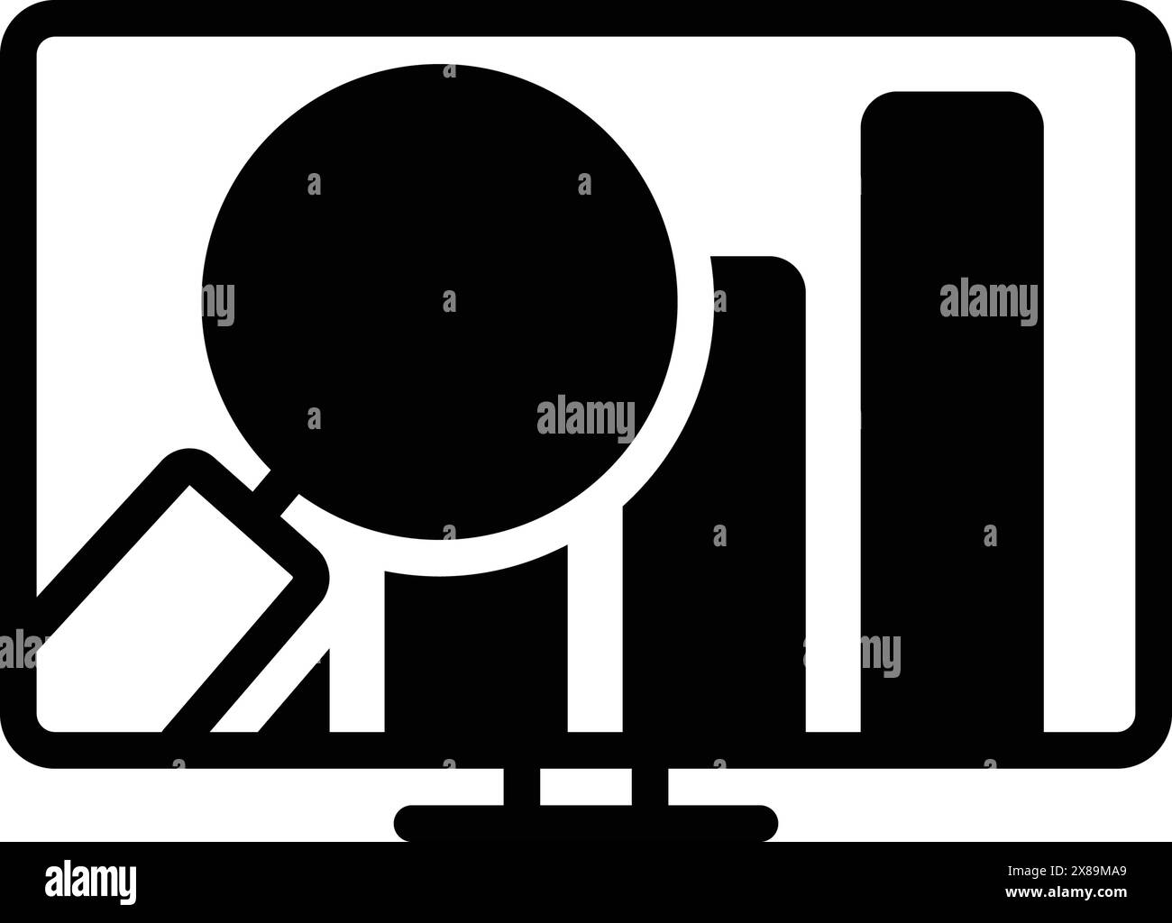Symbol für Marktanalysen, Prüfung Stock Vektor